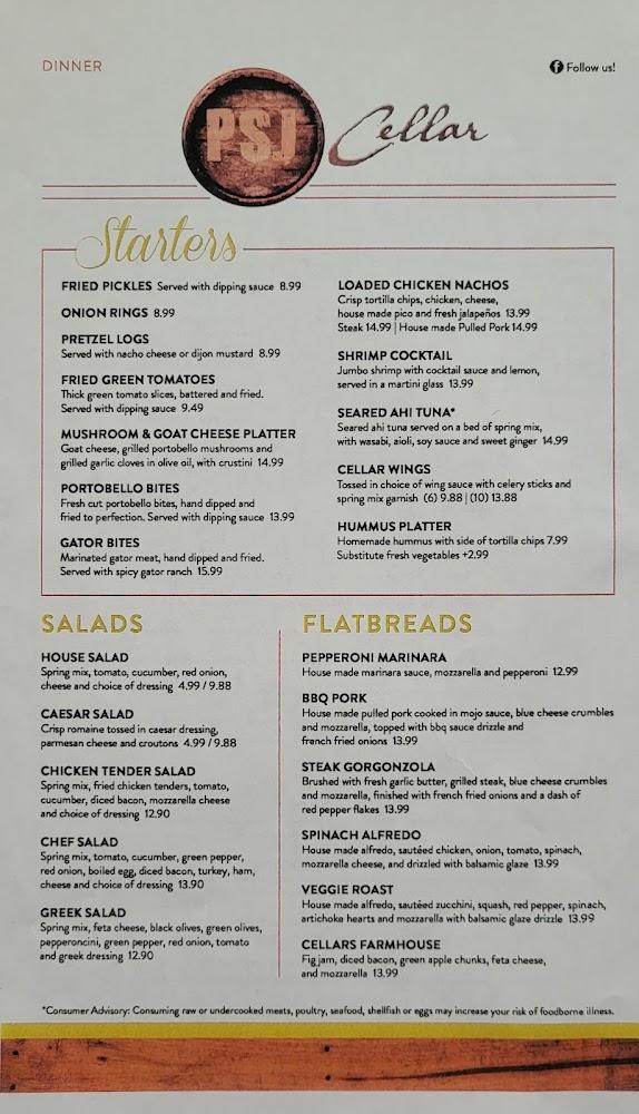 PSJ Cellar Menu image 2