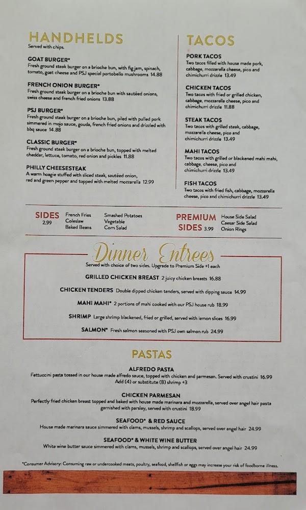 PSJ Cellar Menu image 3